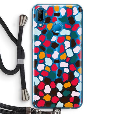 Colored Giraffe: Huawei P20 Lite Transparant Hoesje met koord