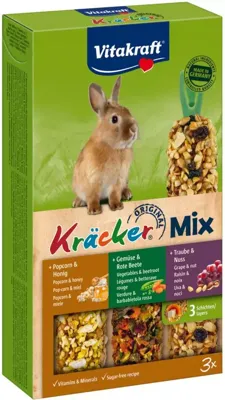 Vitakraft Kräcker Mix dwergkonijnensnack 3-in-1