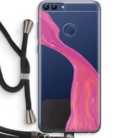 Paarse stroom: Huawei P Smart (2018) Transparant Hoesje met koord