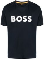 BOSS t-shirt en coton à logo imprimé - Bleu