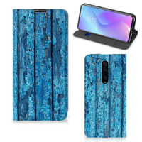Xiaomi Mi 9T Pro Book Wallet Case Wood Blue - thumbnail