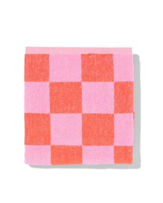 HEMA Keukendoek 50x50cm Katoen Ruiten Roze (roze)