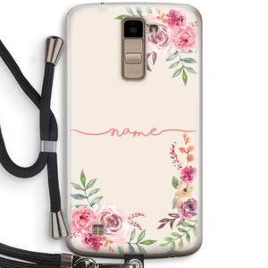 Rozen: LG K10 (2016) Transparant Hoesje met koord