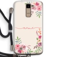 Rozen: LG K10 (2016) Transparant Hoesje met koord