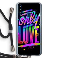 Only Love: Samsung Galaxy A20s Transparant Hoesje met koord