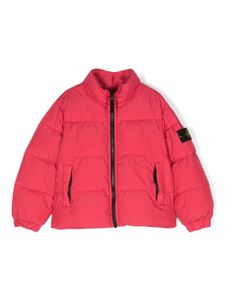 Stone Island Junior compass-motif padded jacket - Rose