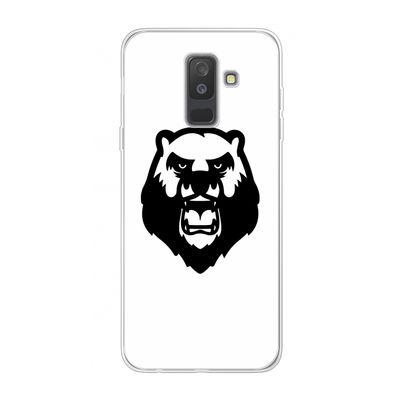 Angry Bear (white): Samsung Galaxy A6 Plus (2018) Transparant Hoesje