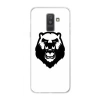 Angry Bear (white): Samsung Galaxy A6 Plus (2018) Transparant Hoesje