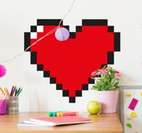 Muursticker pixel hart