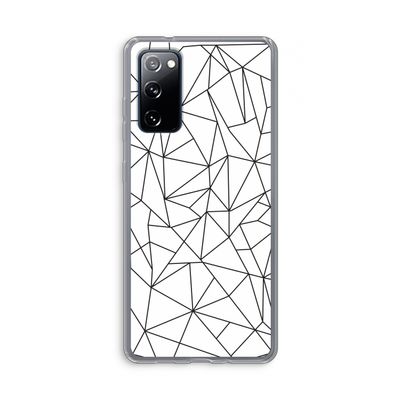 Geometrische lijnen zwart: Samsung Galaxy S20 FE / S20 FE 5G Transparant Hoesje