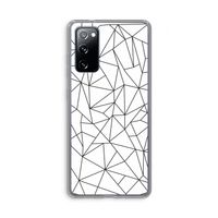 Geometrische lijnen zwart: Samsung Galaxy S20 FE / S20 FE 5G Transparant Hoesje