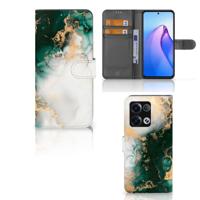 Bookcase voor OPPO Reno8 Pro Marmer Groen