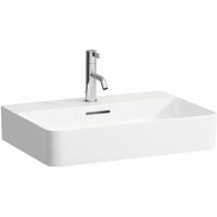 Laufen VAL wastafel 42x65x11.5cm met kraangat met overloop geslepen onderzijde SaphirKeramik wit h8162840001041