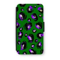 Green Cheetah: iPhone XS Flip Hoesje - thumbnail