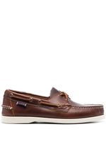 Sebago chaussures bateau Docksides Portland en cuir - Marron - thumbnail