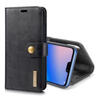 Crazy Horse textuur Flip afneembare magnetische leergeval voor Huawei P20 Lite met houder & kaartsleuven & Wallet(Black)