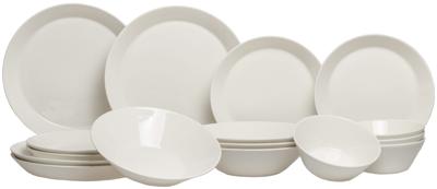 Iittala Serviesset Teema - Wit - 16-delig / 4 personen - 4 dinerborden, 4 ontbijtborden, 4 diepe borden en 4 kommen