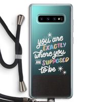 Right Place: Samsung Galaxy S10 Plus Transparant Hoesje met koord