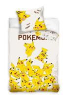 Pikachu Dekbedovertrek crème - 140 x 200 cm - 70 x 90 cm