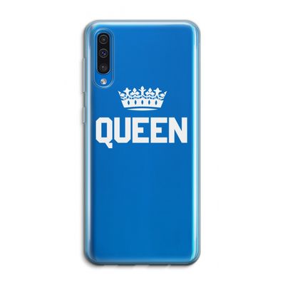 Queen zwart: Samsung Galaxy A50 Transparant Hoesje
