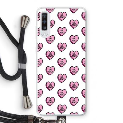 GIRL POWER: Samsung Galaxy A70 Transparant Hoesje met koord