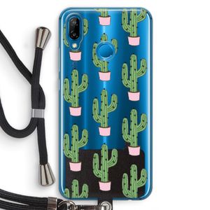 Cactus Lover: Huawei P20 Lite Transparant Hoesje met koord