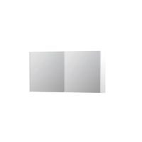INK SPK1 Spiegelkast - 120x14x60cm - 2 deuren - dubbelzijdige Spiegel - schakelaar en stopcontact - MDF lak wit mat 1110701