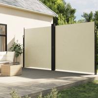 VidaXL Windscherm uittrekbaar 220x600 cm crèmekleurig - thumbnail