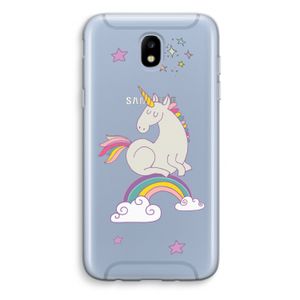 Regenboog eenhoorn: Samsung Galaxy J5 (2017) Transparant Hoesje