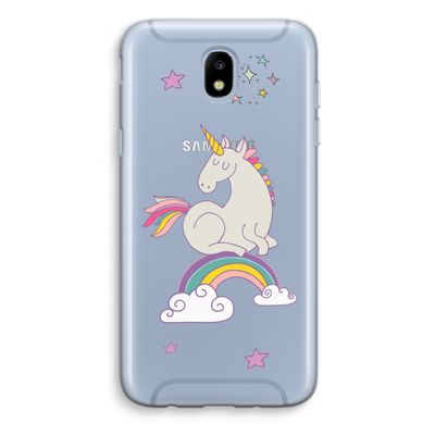 Regenboog eenhoorn: Samsung Galaxy J5 (2017) Transparant Hoesje