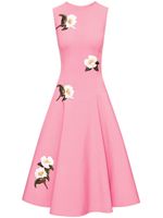 Oscar de la Renta robe Camellia à coupe mi-longue - Rose