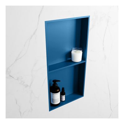Wandnis Solid Surface Easy | In- en opbouw | 30x60x8 cm | 2 vakken | Jeans