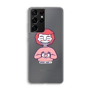 Hartje: Samsung Galaxy S21 Ultra Transparant Hoesje