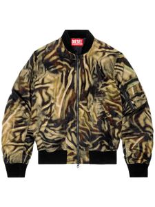 Diesel veste bomber à imprimé abstrait - Noir