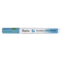 Rayher hobby glasstift/porseleinstift marker - blauw - 1-2 mm punt - knutselen