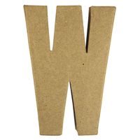 Papier mache letter W - thumbnail