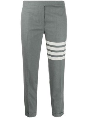 Thom Browne pantalon skinny à 4 bandes signature - Gris