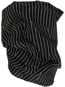 Rick Owens blouse en soie à design asymétrique - Noir