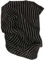 Rick Owens blouse en soie à design asymétrique - Noir