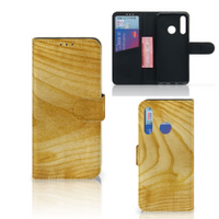 Huawei P Smart Plus (2019) Book Style Case Licht Hout - thumbnail