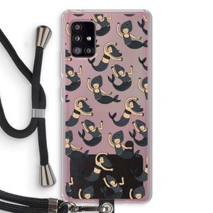 Zeemeermin: Samsung Galaxy A51 5G Transparant Hoesje met koord