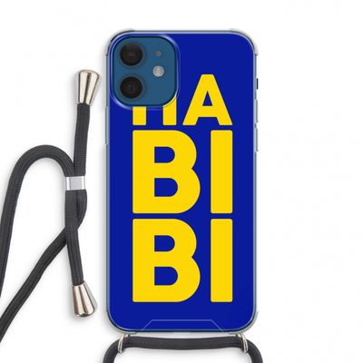 Habibi Blue: iPhone 12 mini Transparant Hoesje met koord