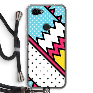 Pop Art #2: Pixel 3a Transparant Hoesje met koord