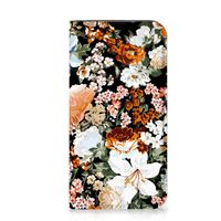 Smart Cover voor iPhone 13 Mini Dark Flowers - thumbnail