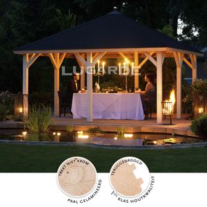Lugarde Veranda VV22 360x360 cm- Puntdak- Hout- Lugarde