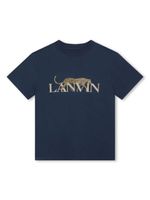 Lanvin Enfant t-shirt en coton à imprimé léopard - Bleu - thumbnail