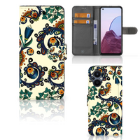 Wallet Case OPPO Reno 8 Lite | OnePlus Nord N20 Barok Flower
