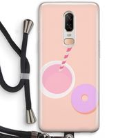 Donut: OnePlus 6 Transparant Hoesje met koord