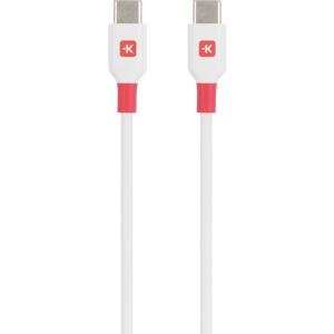 Skross USB-C-kabel USB 2.0 USB-C 2.00 m Wit SKCA0020C-C200CN