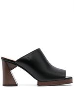 Tod's mules en cuir à plateforme 95 mm - Noir